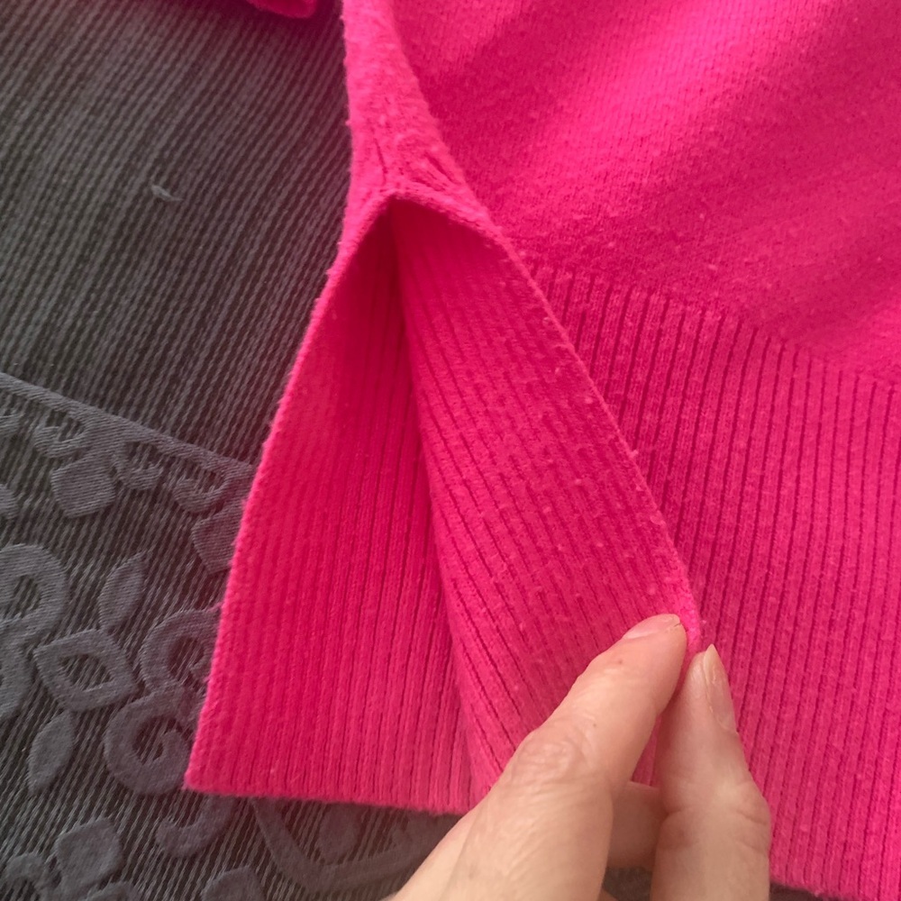 French Connection Hot Pink Sweater Pullover Large - Picture 7 of 12